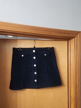 BDG Navy Button-Front corduroy Mini Skirt Size 6
